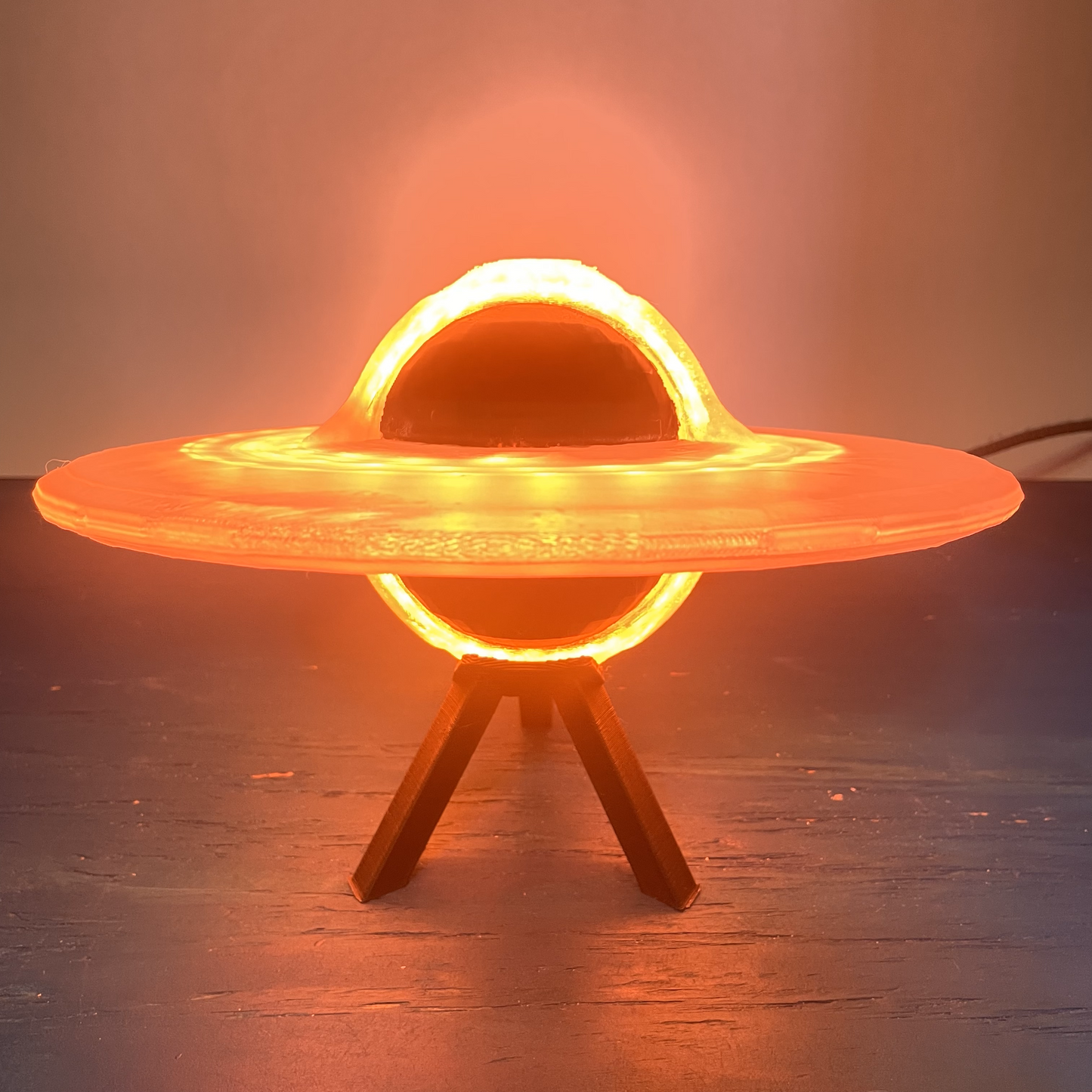 3D Printed Black Hole Lamp
